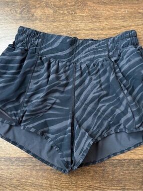 lululemon athletica Black Zebra-Print Athletic Shorts